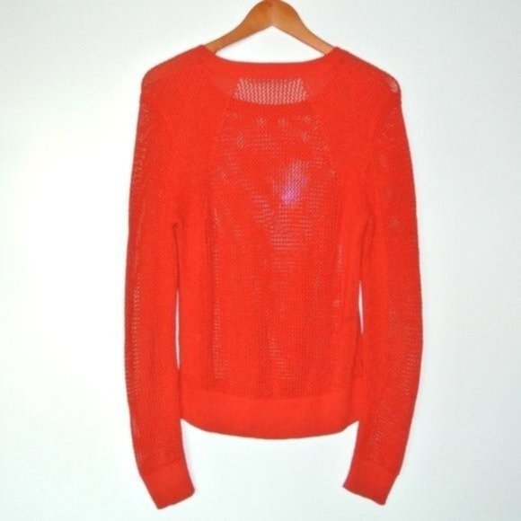 Athleta Red Mesh Pullover Sweater M - Picture 8 of 8